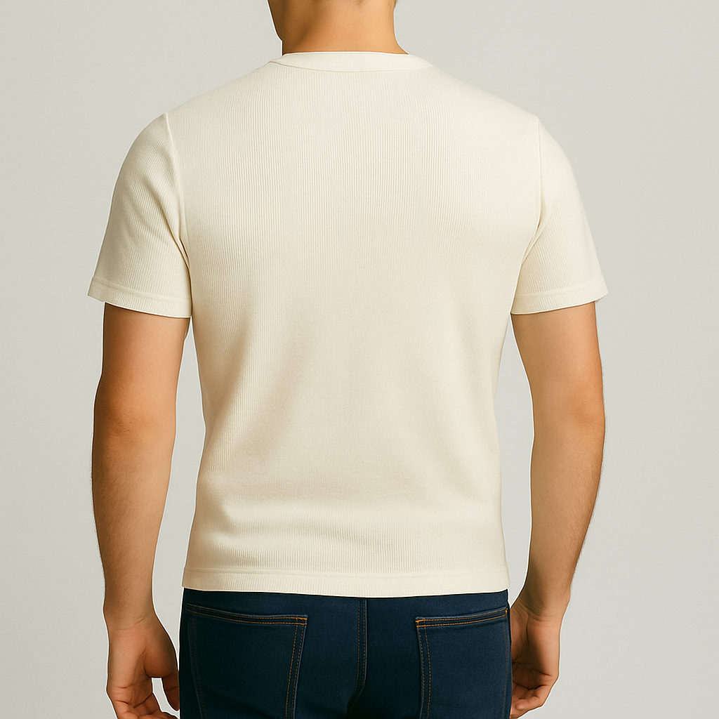 T-Shirt Elgar Strickstruktur
